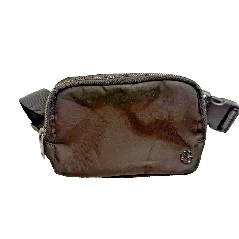 Pander Everywhere Belt Bag Black Nylon Fanny Pack Crossbody 8x5x2